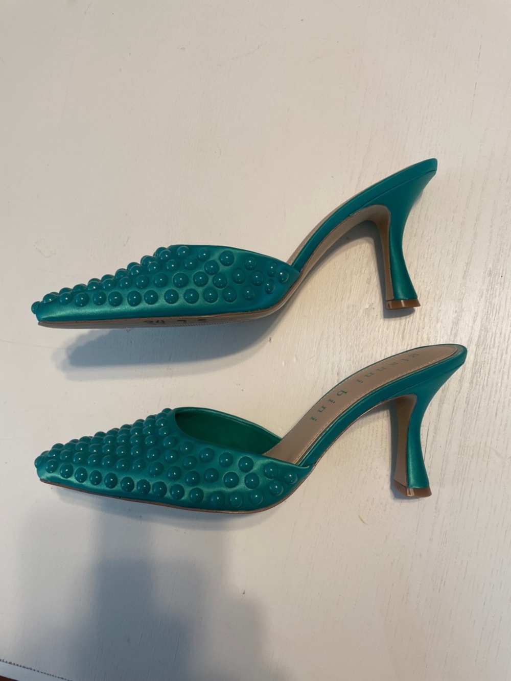 New Gianni Bini Studded Mule Heels size 7.5 - Picture 4 of 9